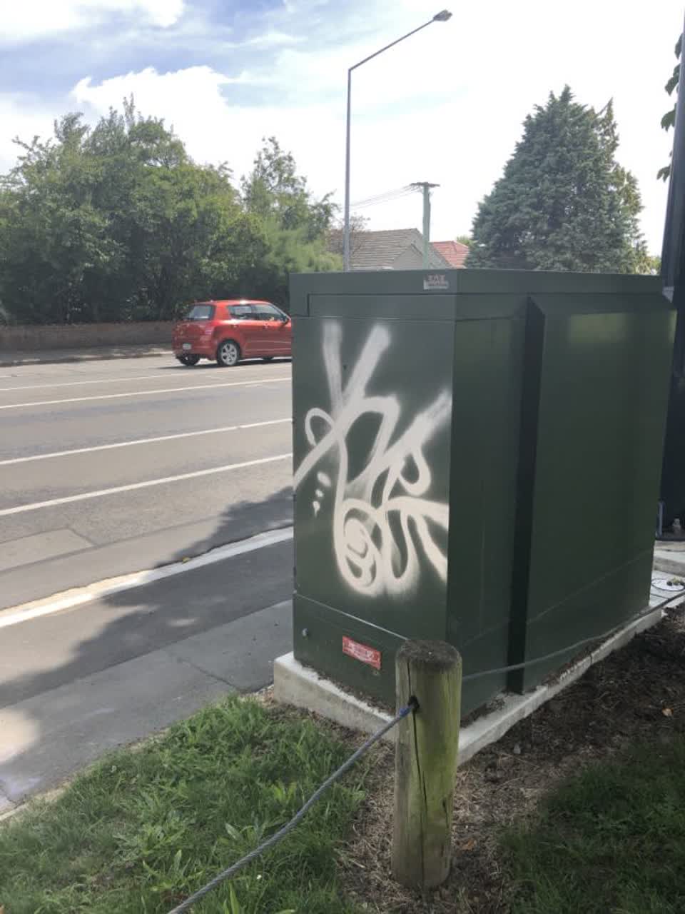 The photograph attached to this graffiti report
