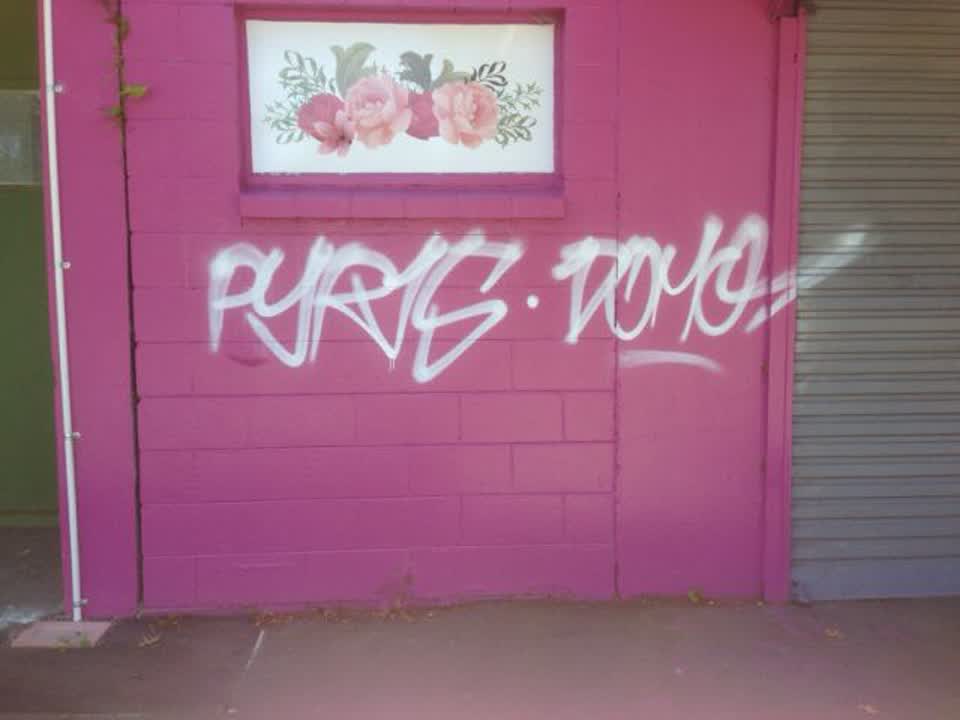 The photograph attached to this graffiti report