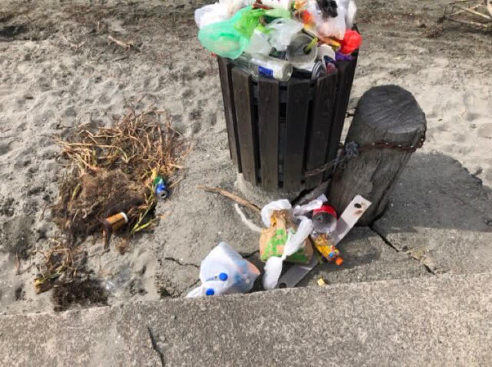The photograph attached to this rubbish/recycling report