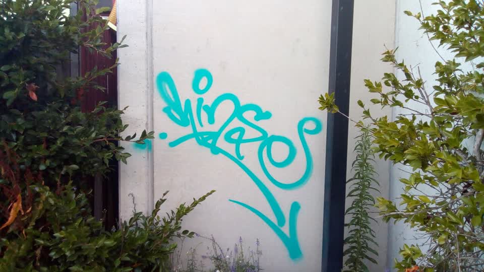 The photograph attached to this graffiti report