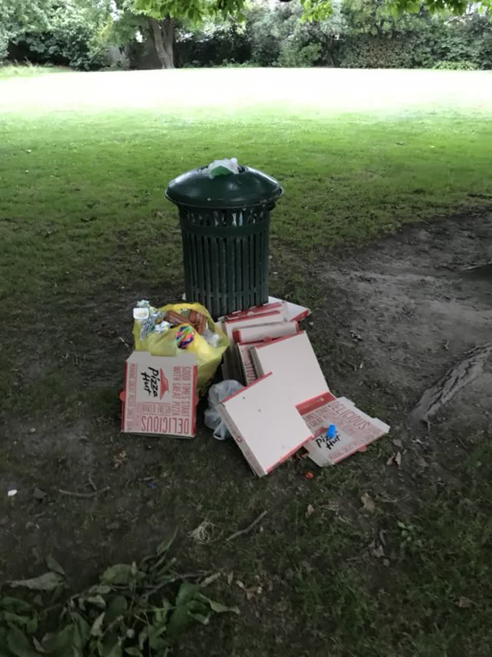The photograph attached to this rubbish/recycling report
