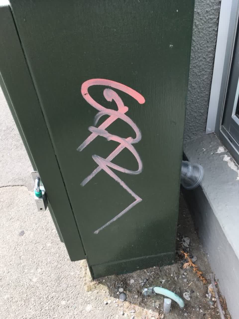 The photograph attached to this graffiti report