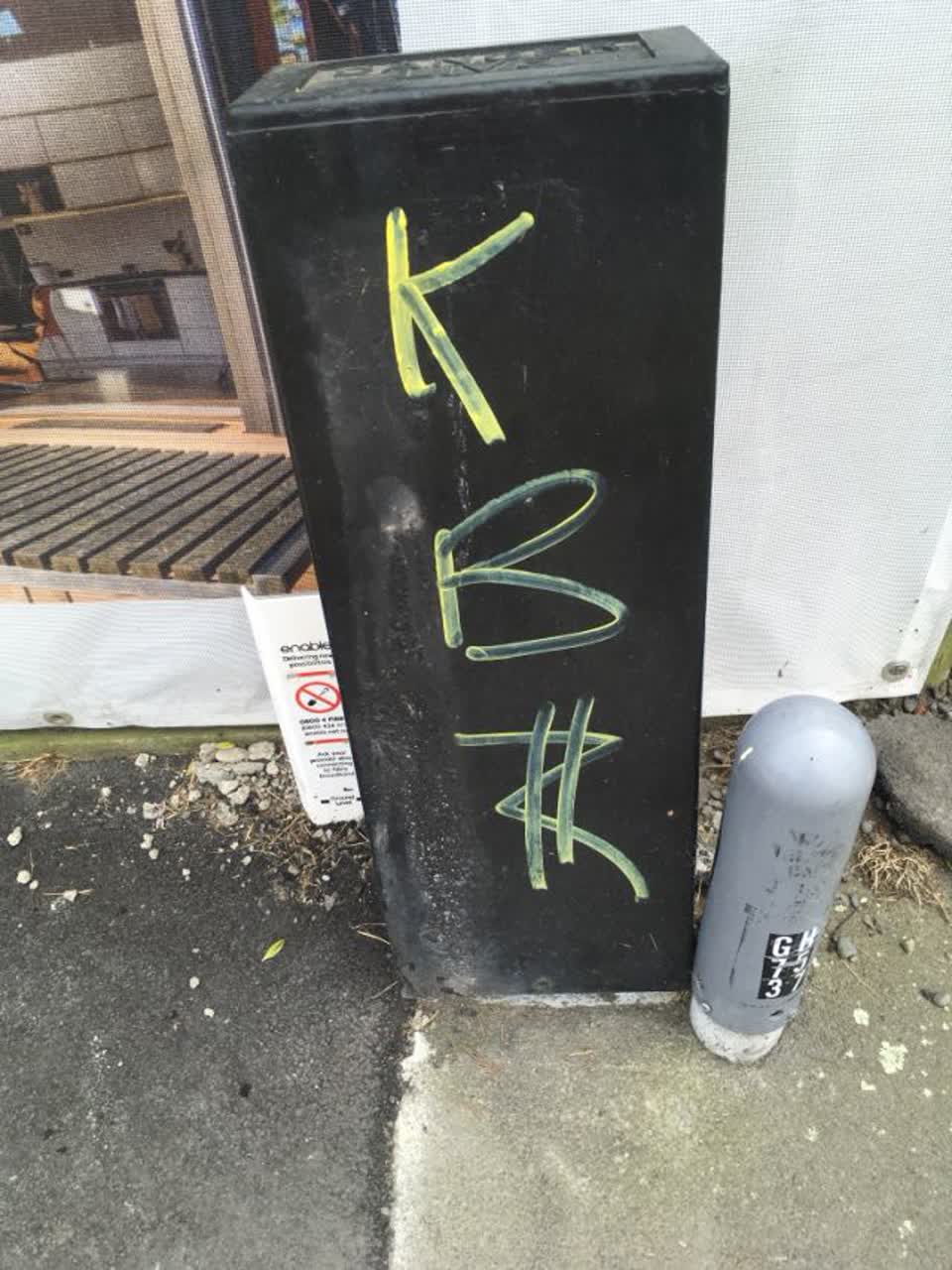 The photograph attached to this graffiti report