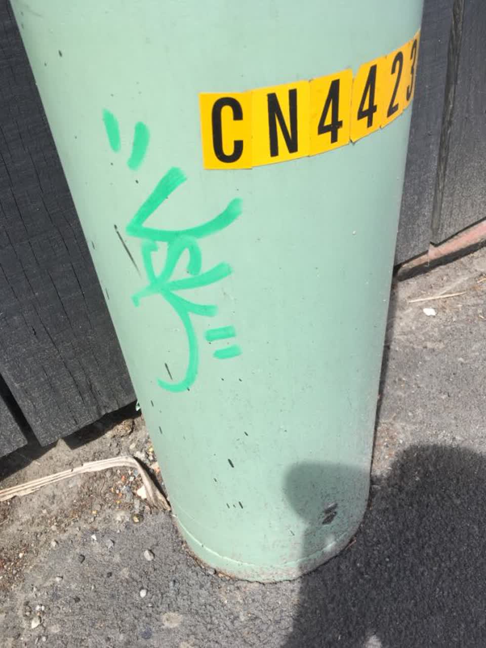 The photograph attached to this graffiti report
