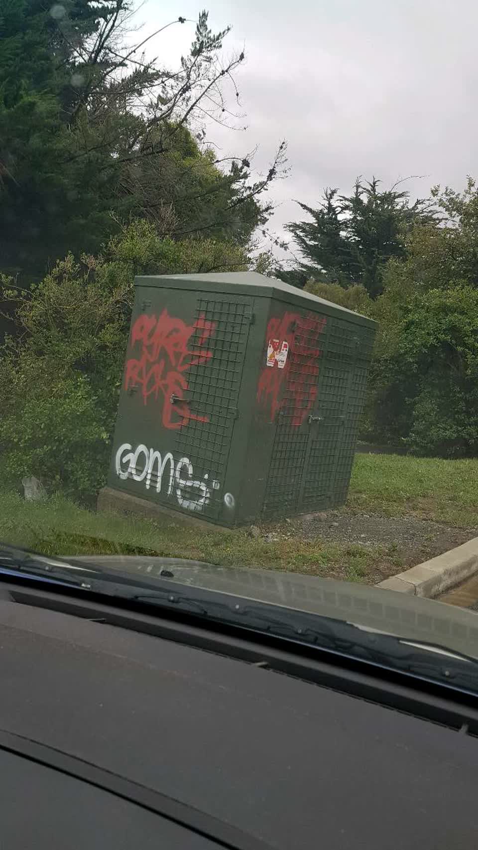 The photograph attached to this graffiti report
