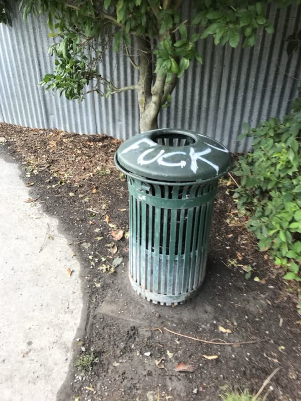 The photograph attached to this graffiti report