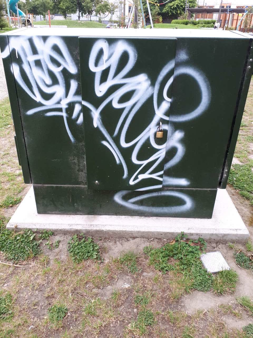 The photograph attached to this graffiti report