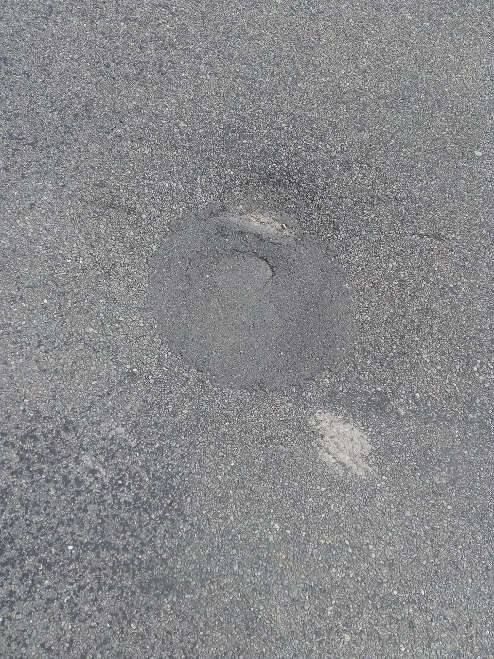 The photograph attached to this roading/streets report