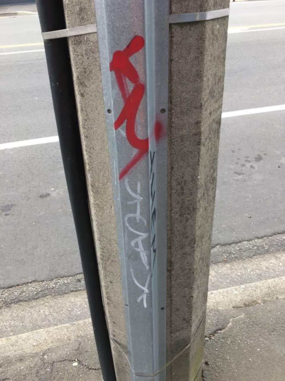 The photograph attached to this graffiti report