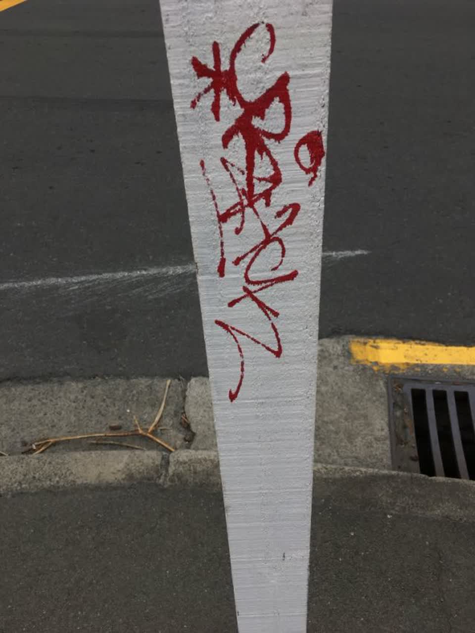 The photograph attached to this graffiti report
