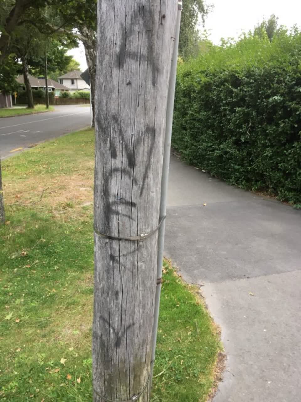 The photograph attached to this graffiti report