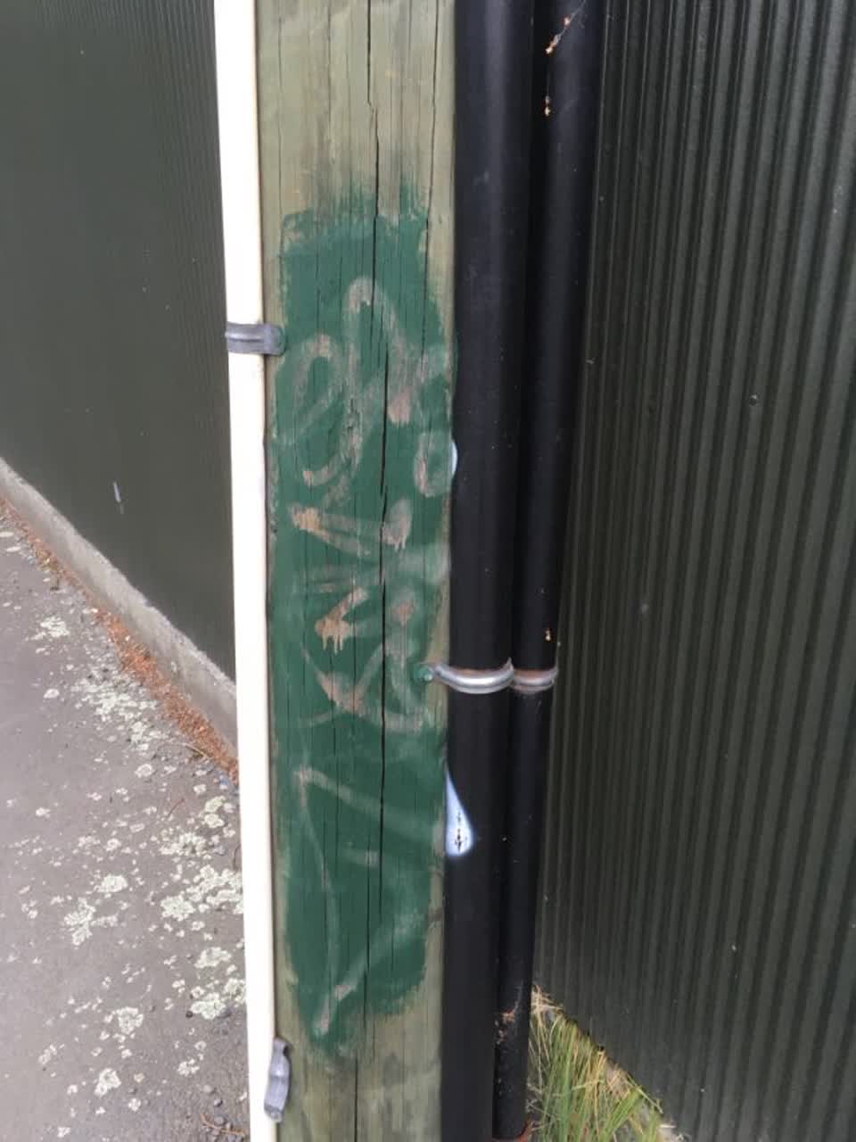 The photograph attached to this graffiti report
