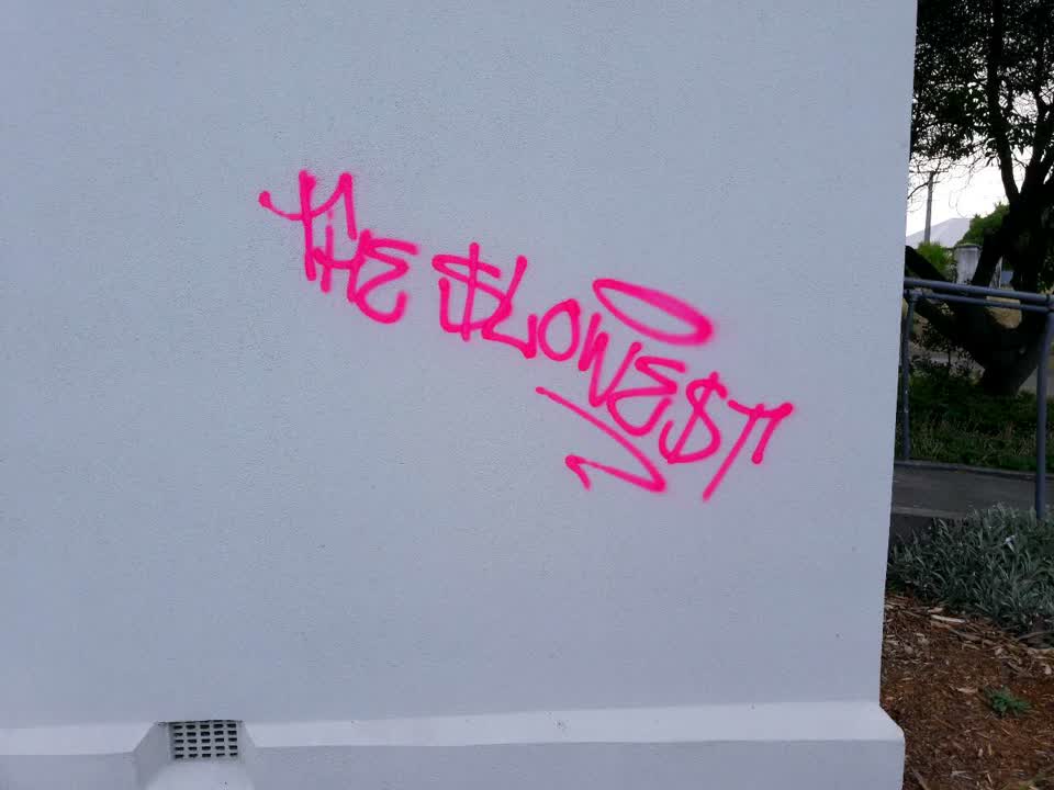 The photograph attached to this graffiti report