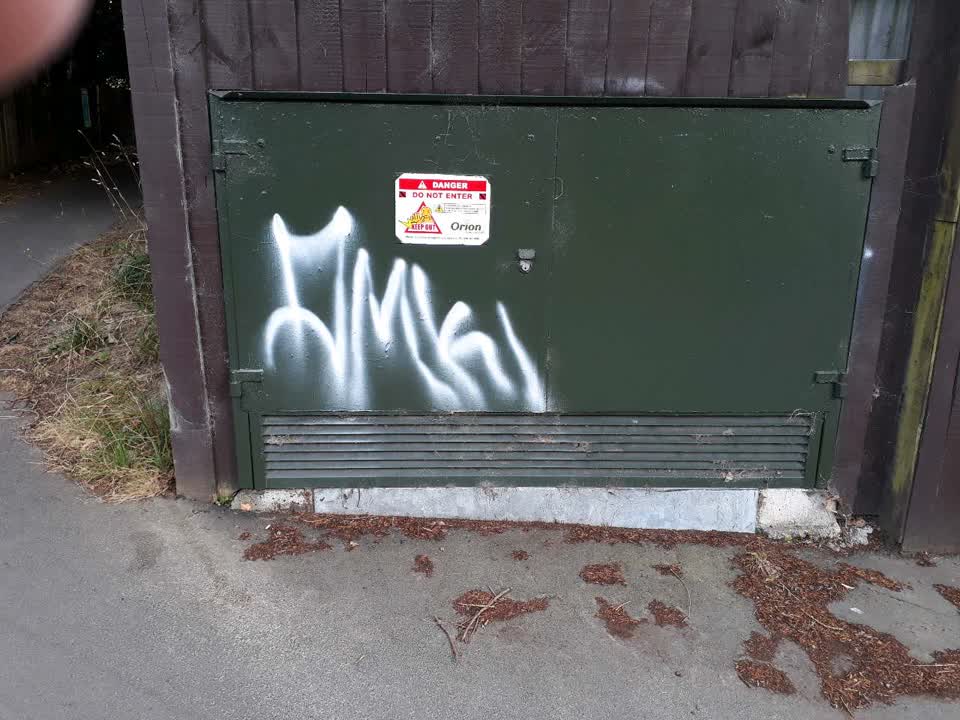 The photograph attached to this graffiti report