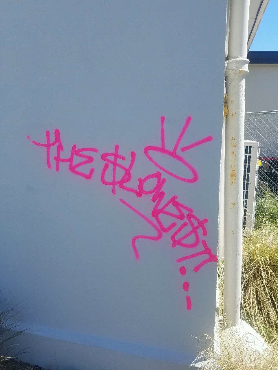 The photograph attached to this graffiti report