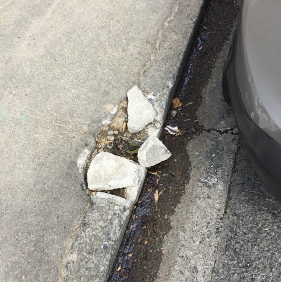 The photograph attached to this roading/streets report
