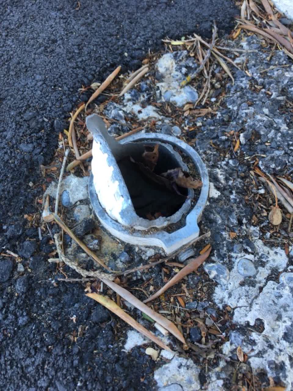 The photograph attached to this roading/streets report