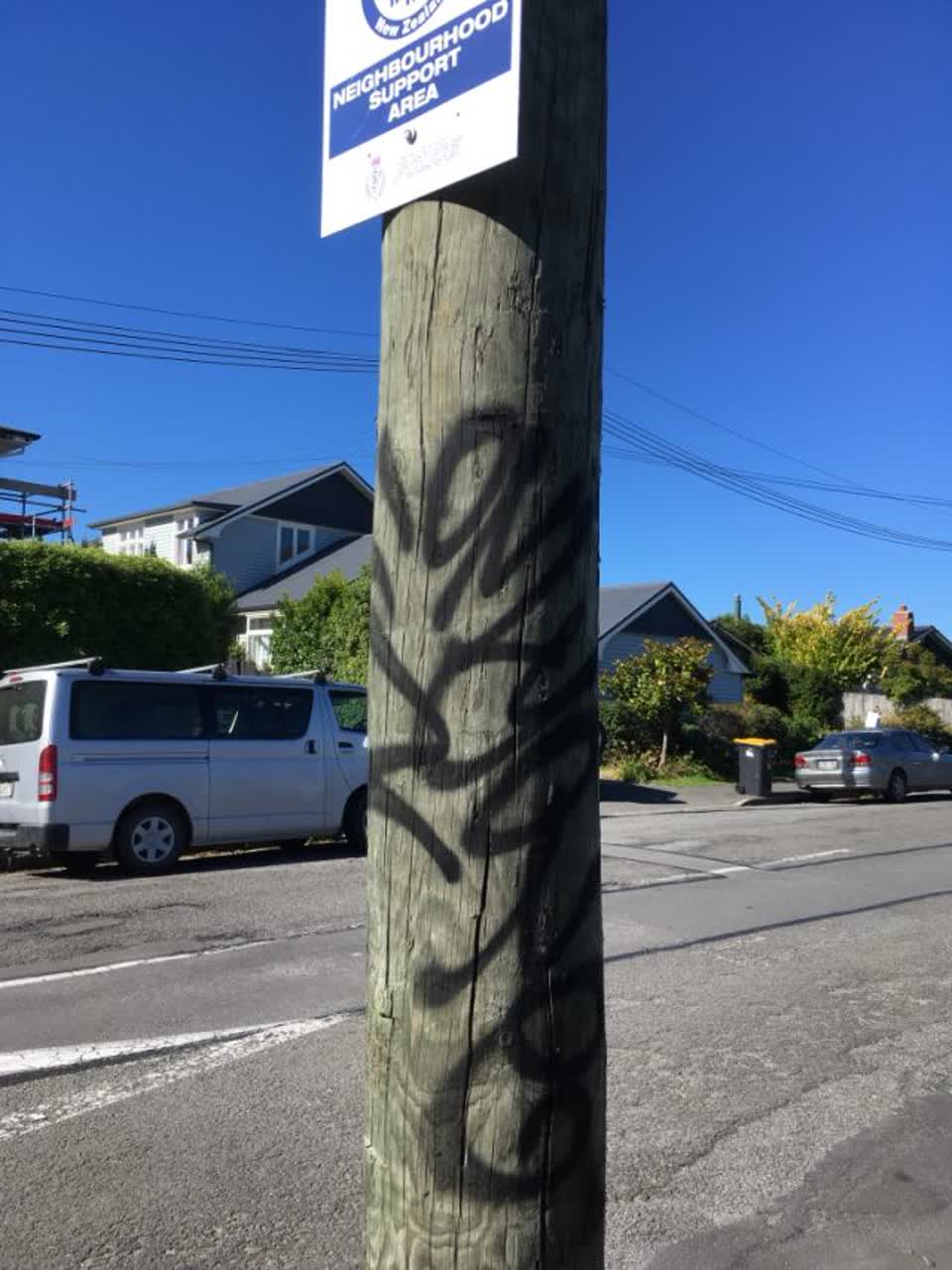The photograph attached to this graffiti report