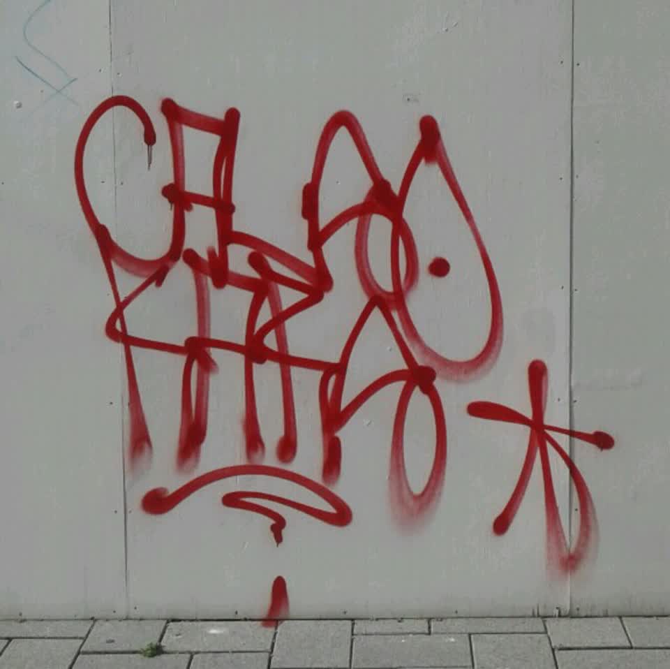 The photograph attached to this graffiti report