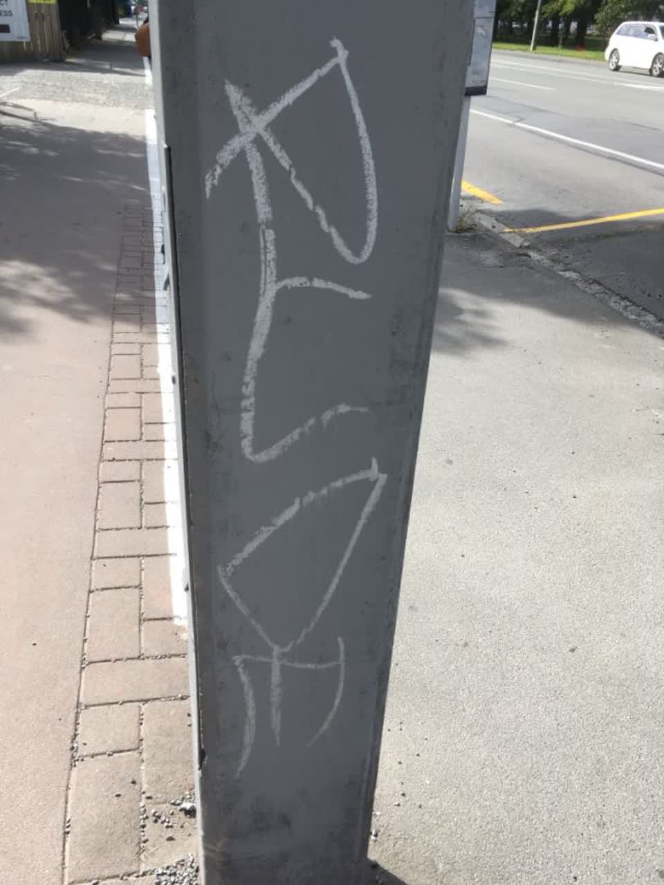 The photograph attached to this graffiti report
