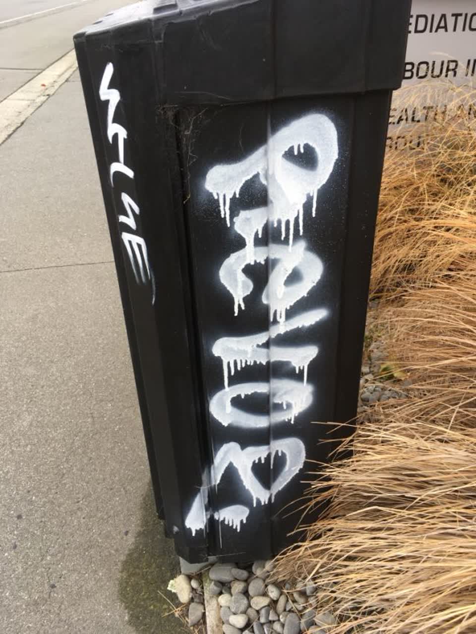 The photograph attached to this graffiti report