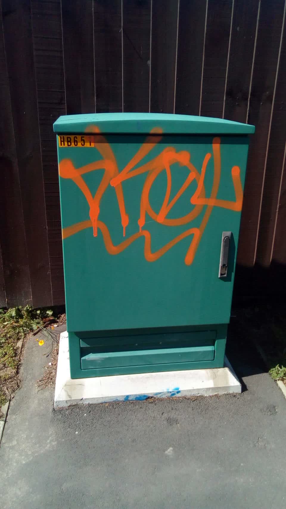 The photograph attached to this graffiti report