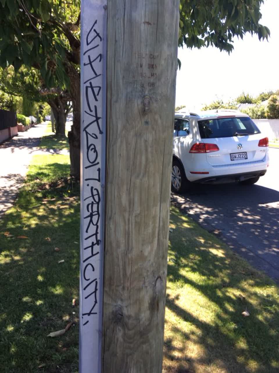 The photograph attached to this graffiti report