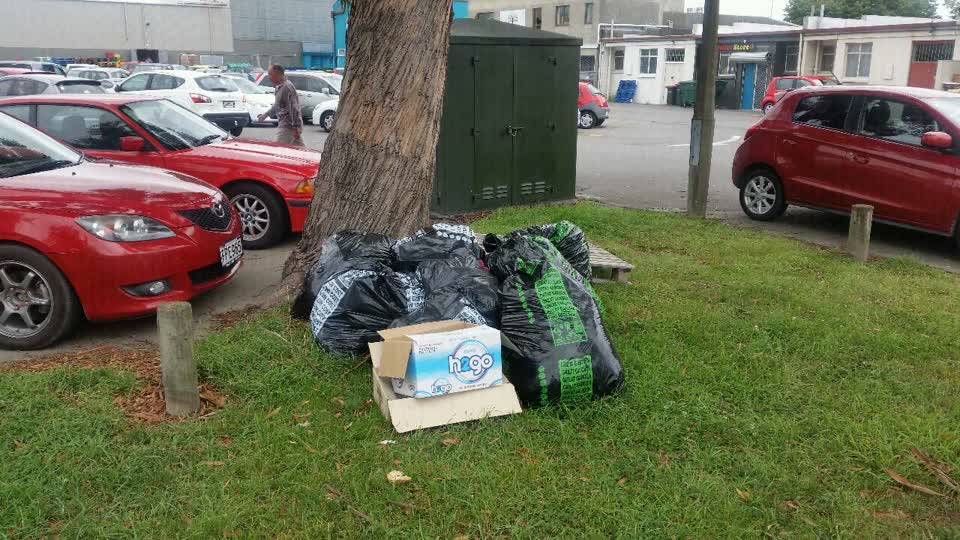 The photograph attached to this rubbish/recycling report