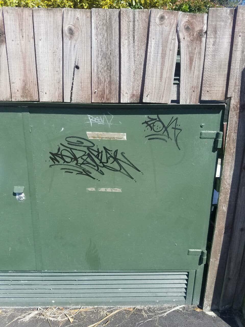 The photograph attached to this graffiti report