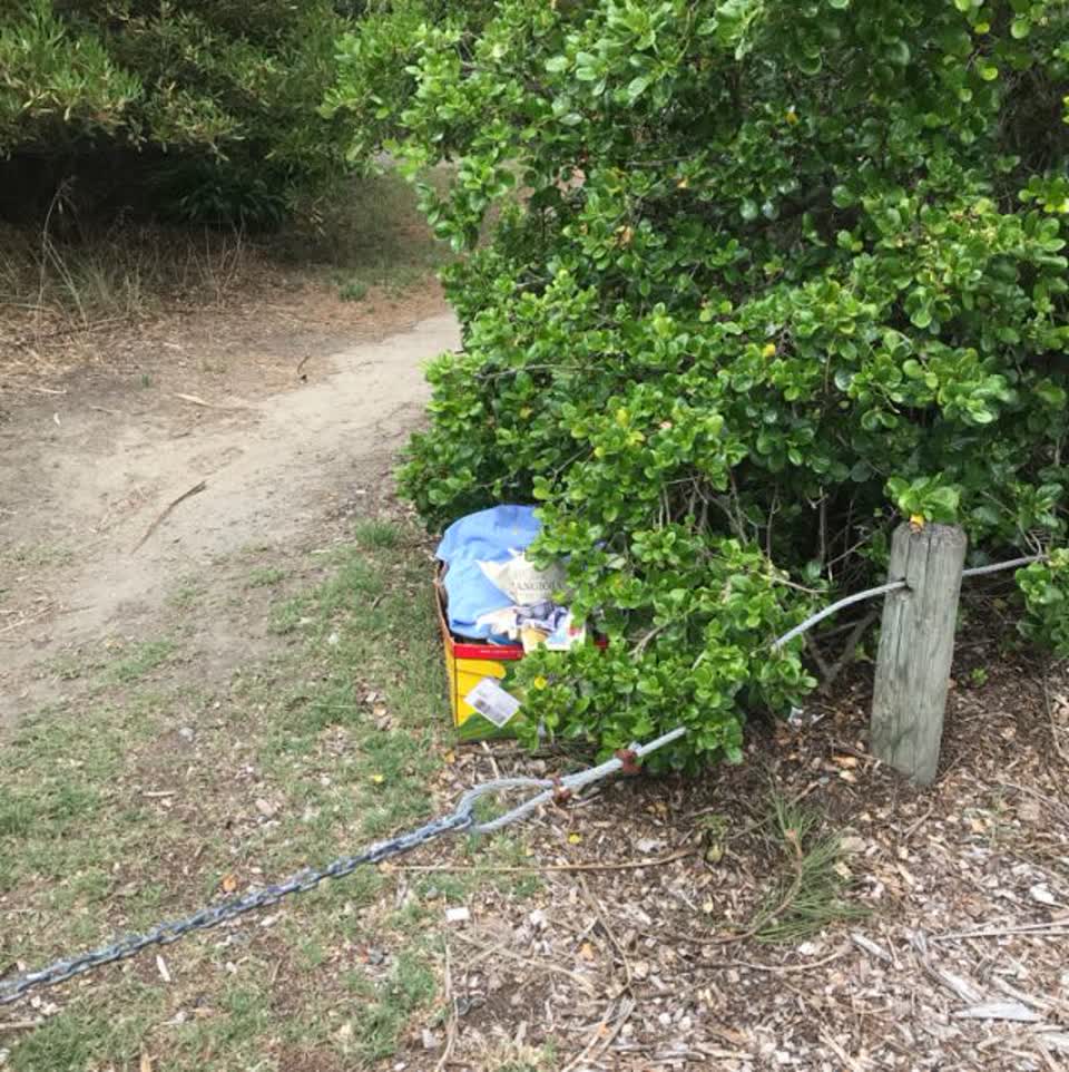 The photograph attached to this rubbish/recycling report