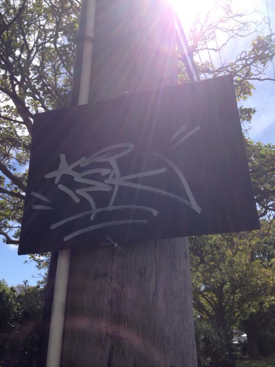The photograph attached to this graffiti report