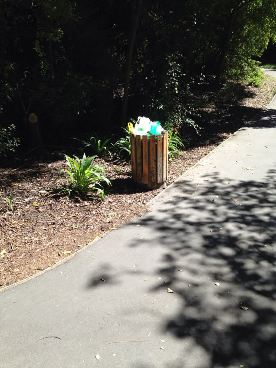 The photograph attached to this rubbish/recycling report