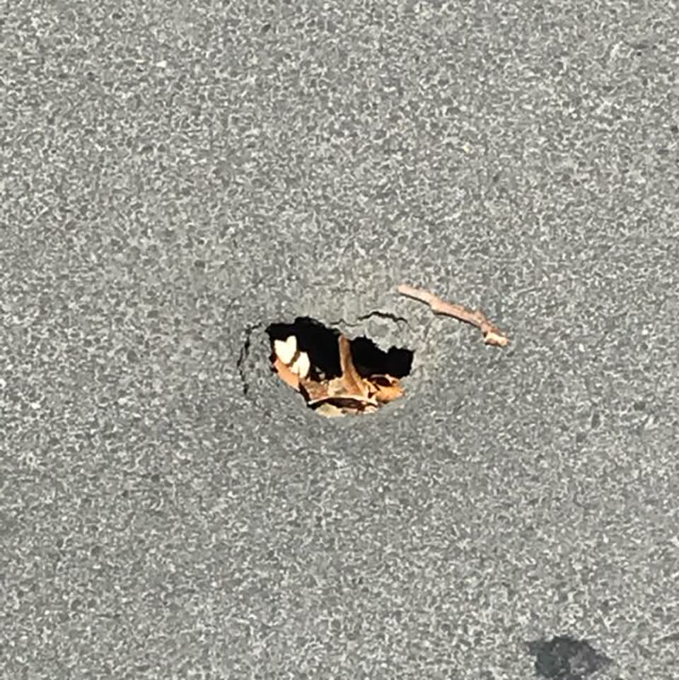The photograph attached to this roading/streets report