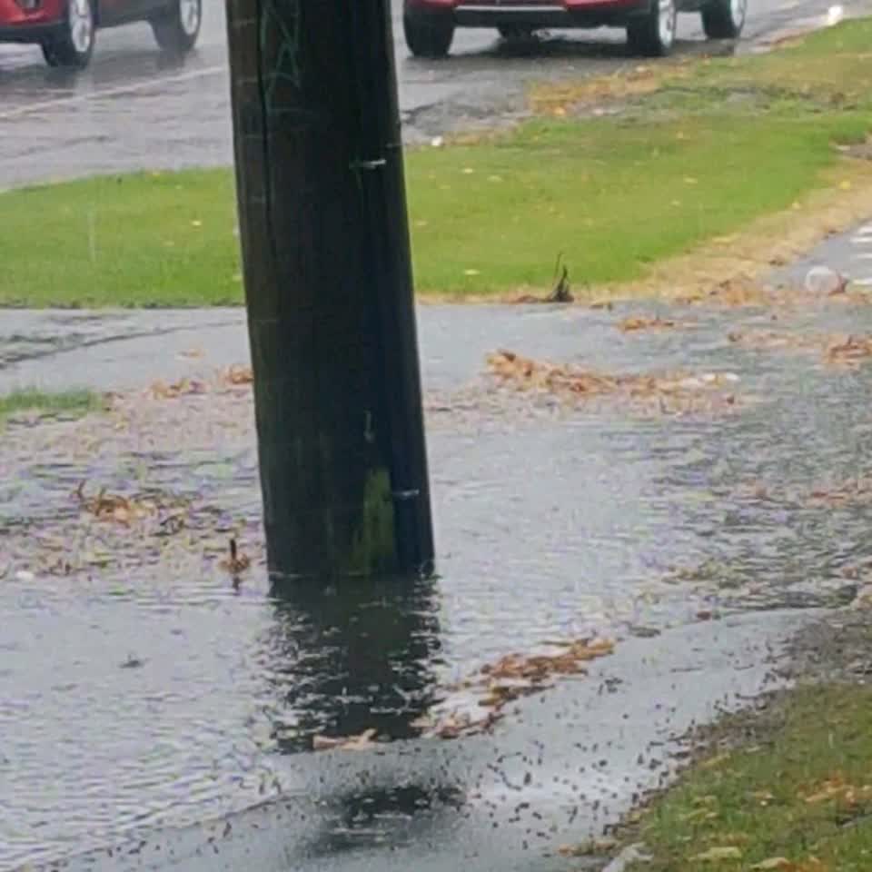 The photograph attached to this flooding report