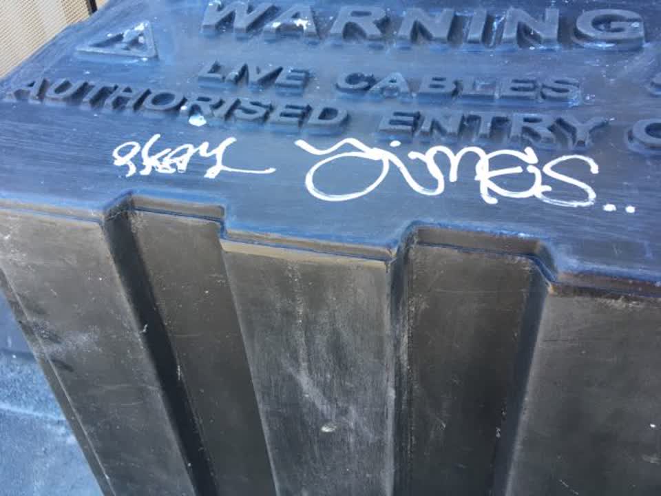 The photograph attached to this graffiti report