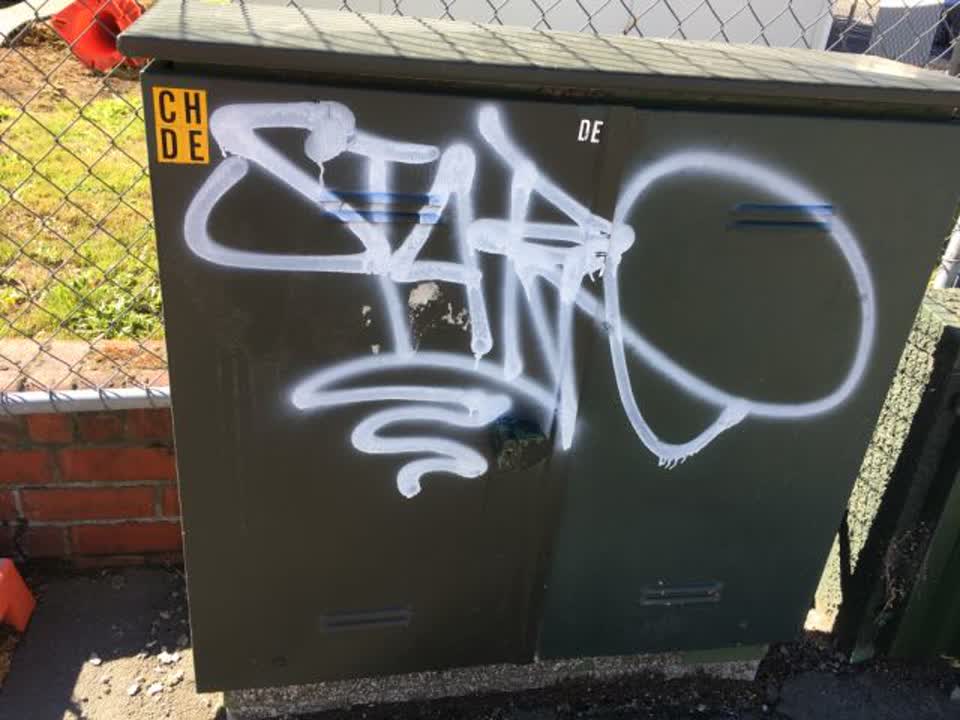 The photograph attached to this graffiti report
