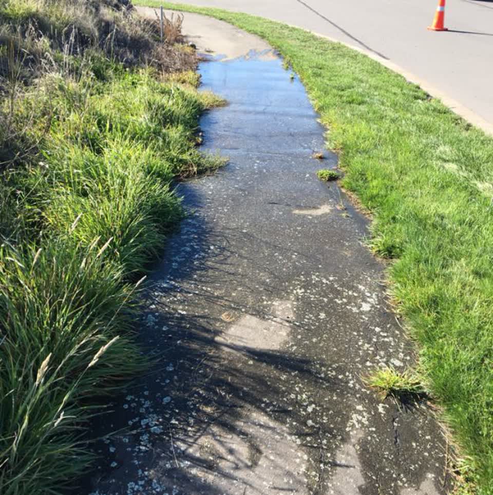 The photograph attached to this flooding report
