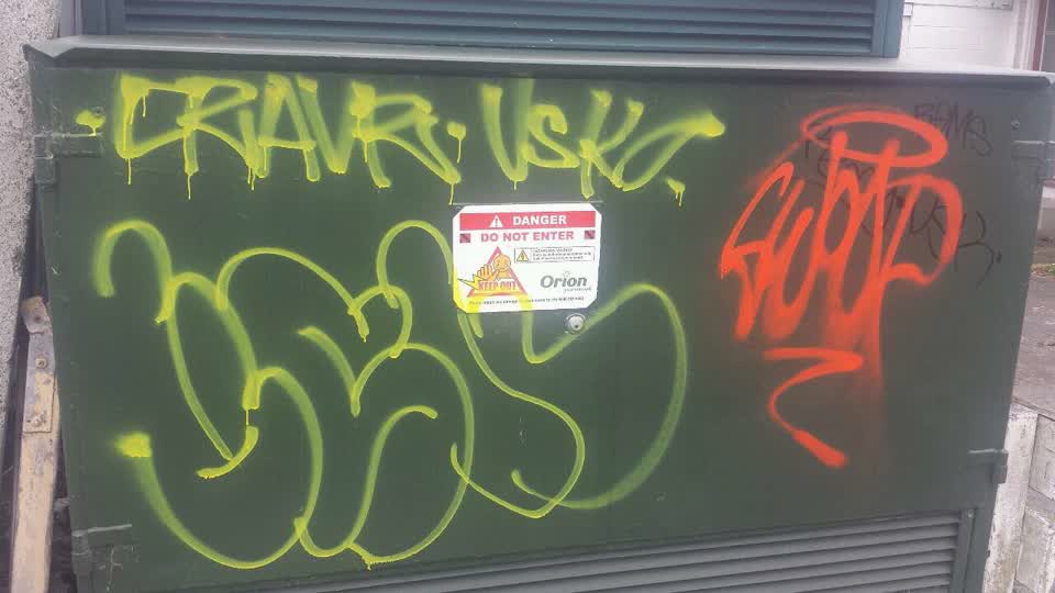 The photograph attached to this graffiti report