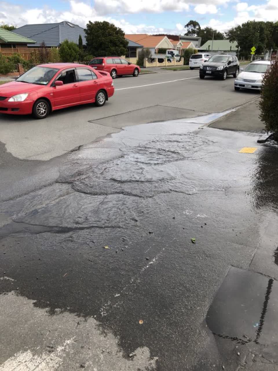 The photograph attached to this flooding report
