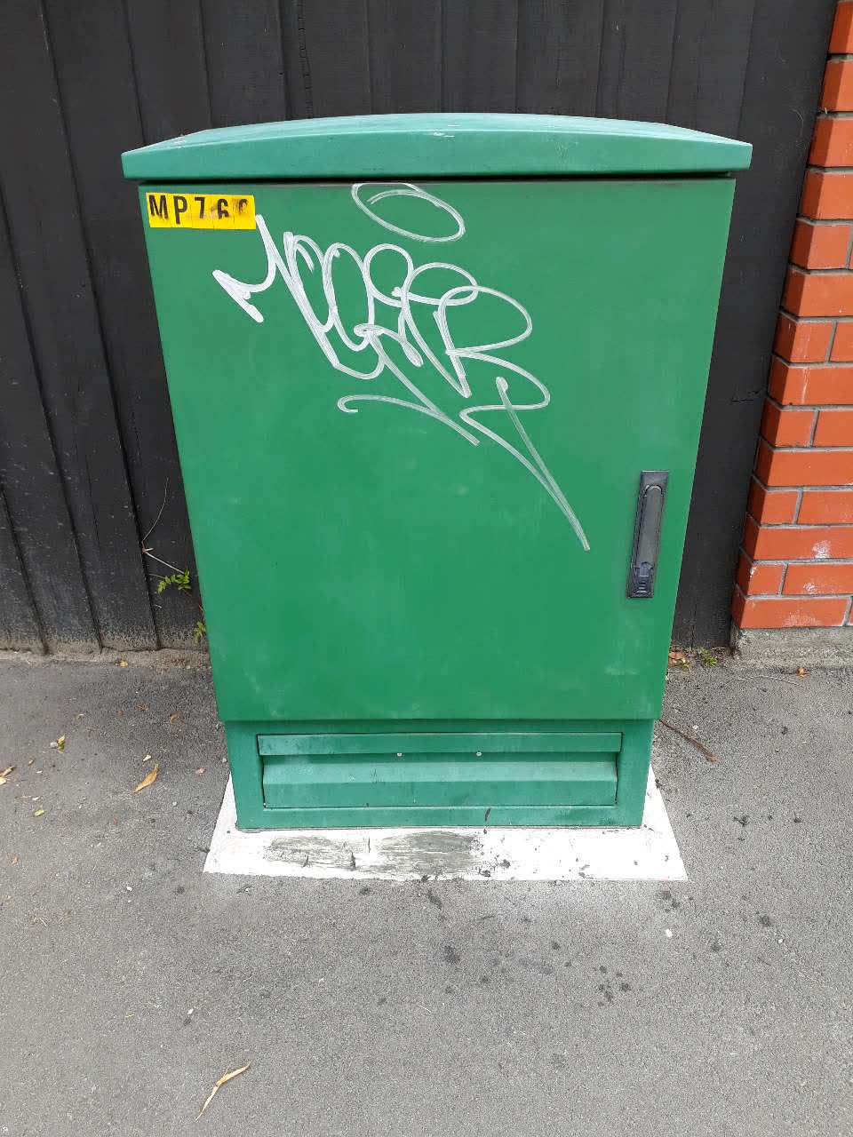 The photograph attached to this graffiti report