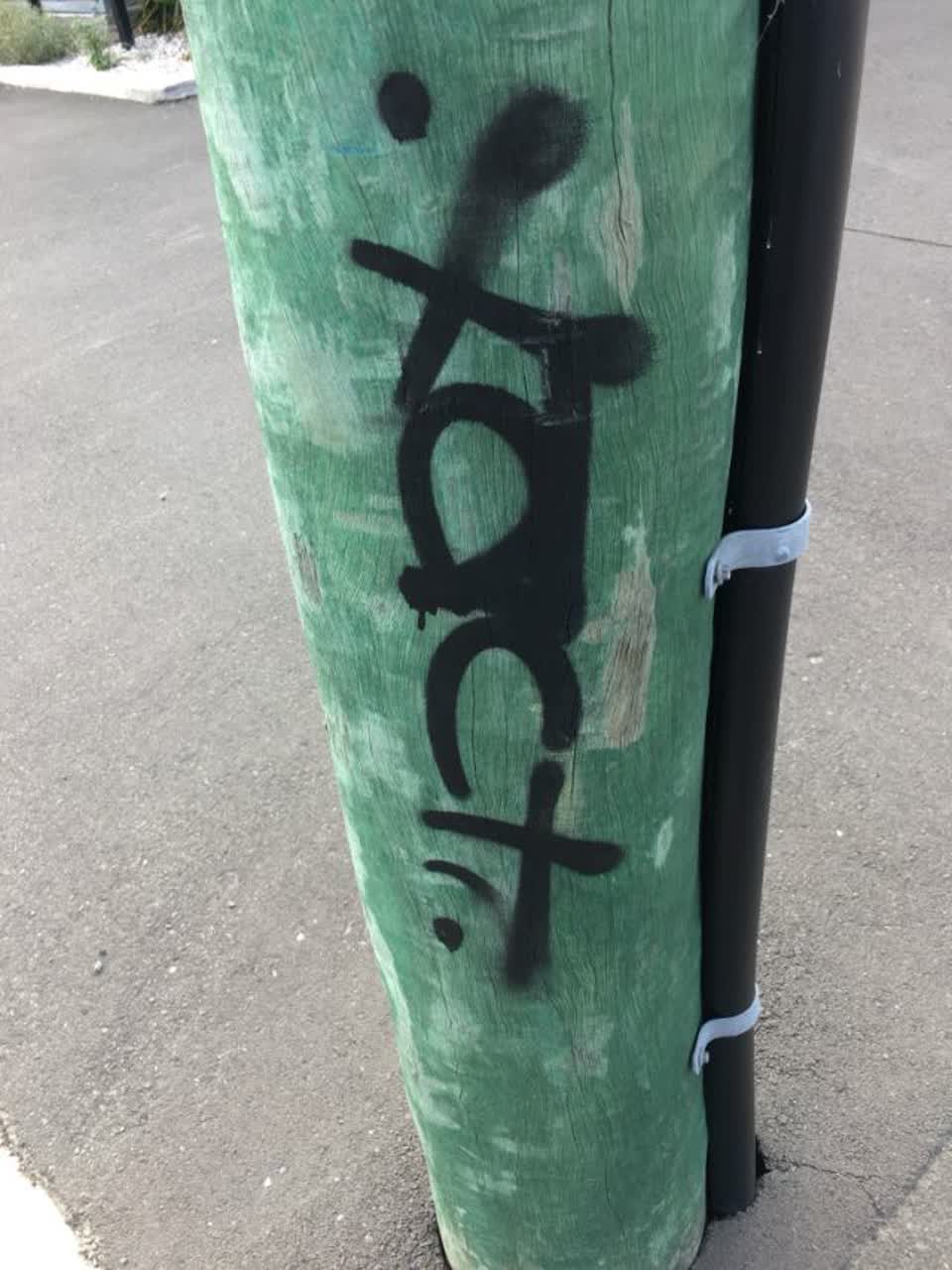 The photograph attached to this graffiti report