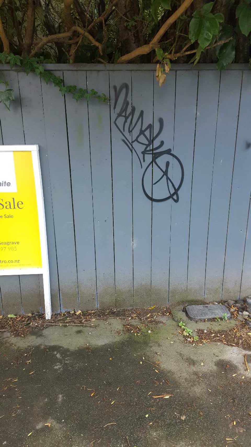 The photograph attached to this graffiti report