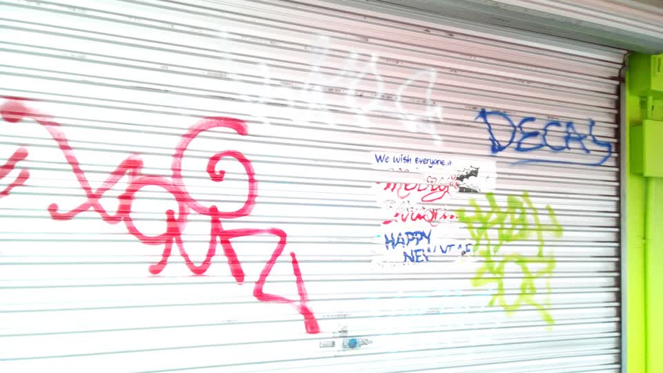 The photograph attached to this graffiti report