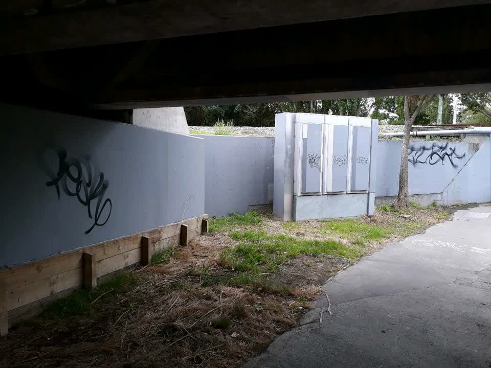 The photograph attached to this graffiti report