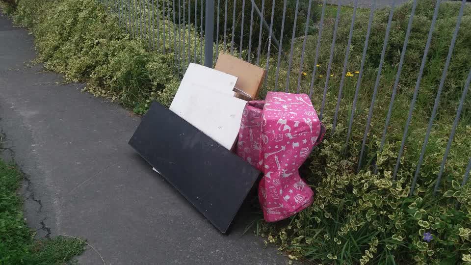 The photograph attached to this rubbish/recycling report