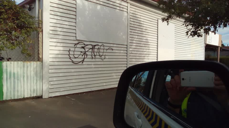 The photograph attached to this graffiti report