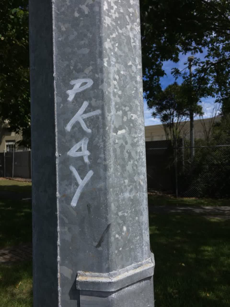 The photograph attached to this graffiti report