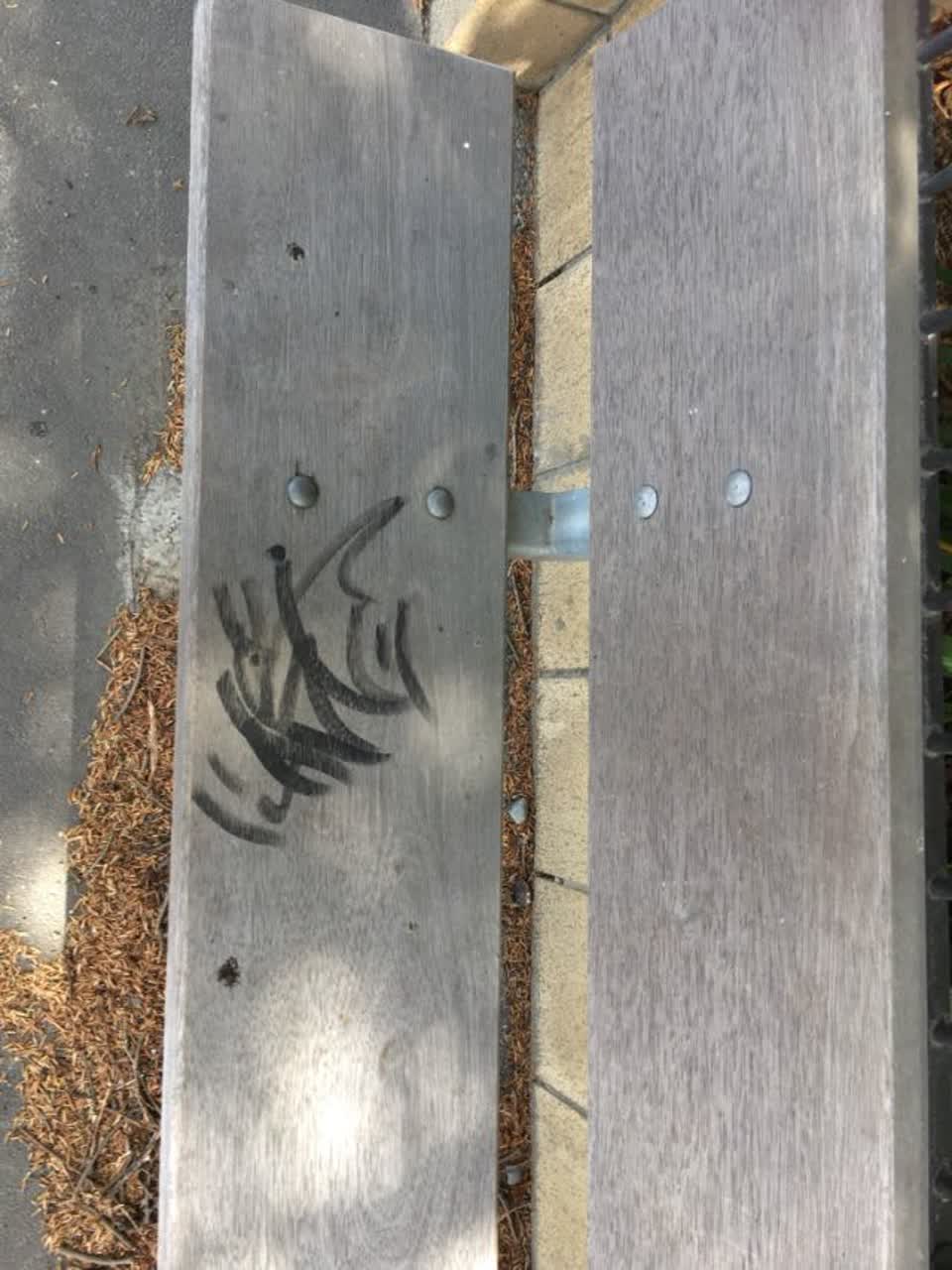 The photograph attached to this graffiti report