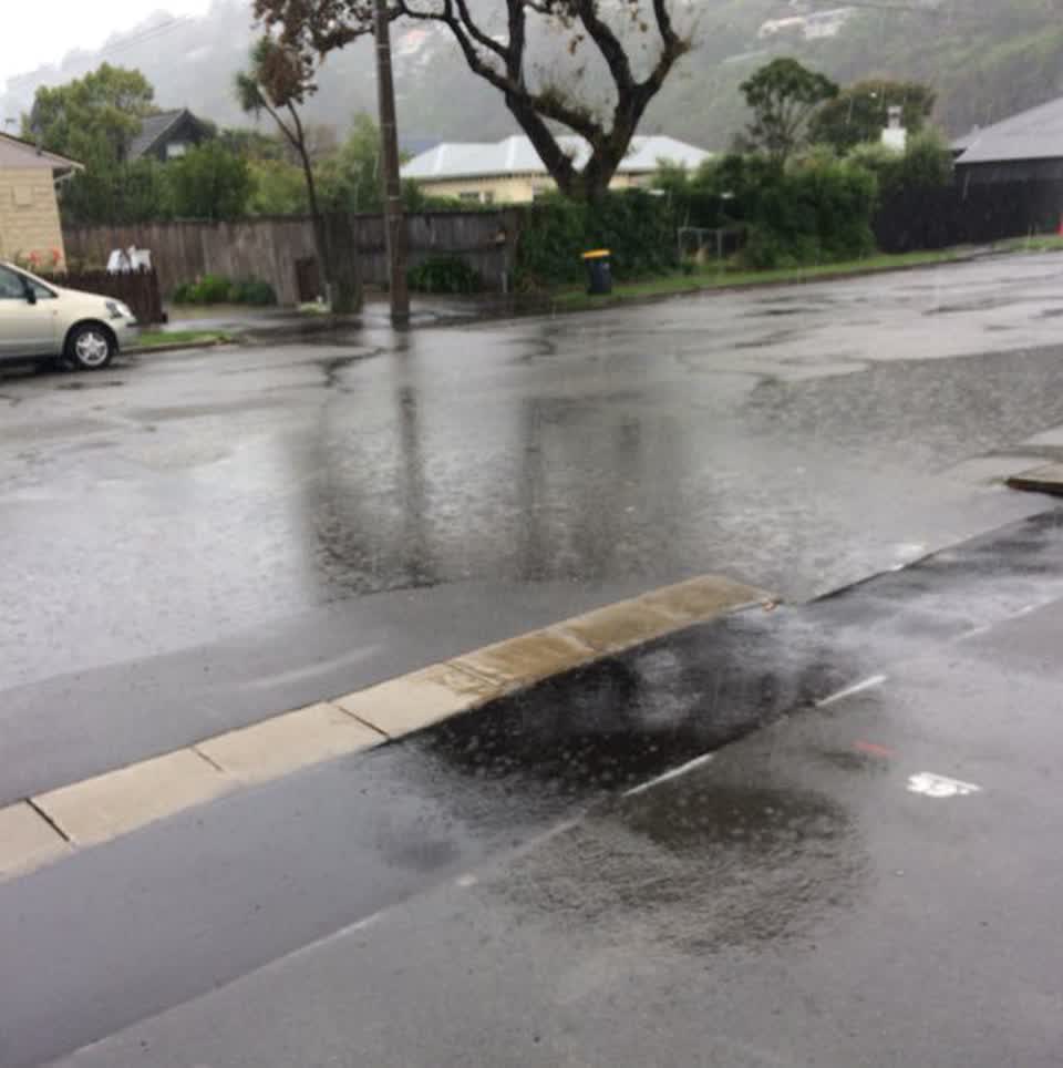 The photograph attached to this flooding report