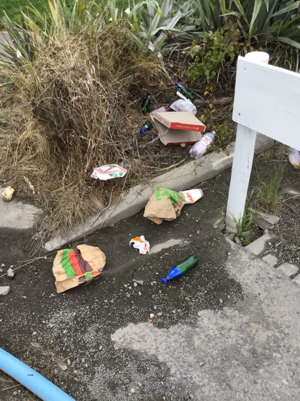 The photograph attached to this rubbish/recycling report
